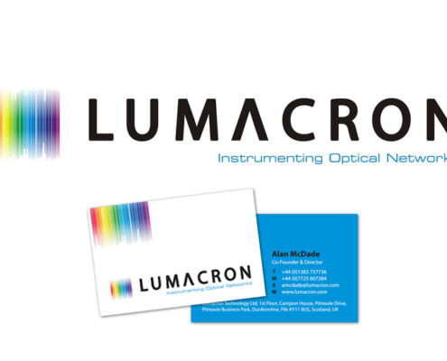 Logo, branding and stationery for technology company Lumacron