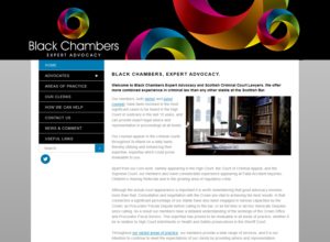 Website for Black Chambers Criminal Law Advocacy Chambers