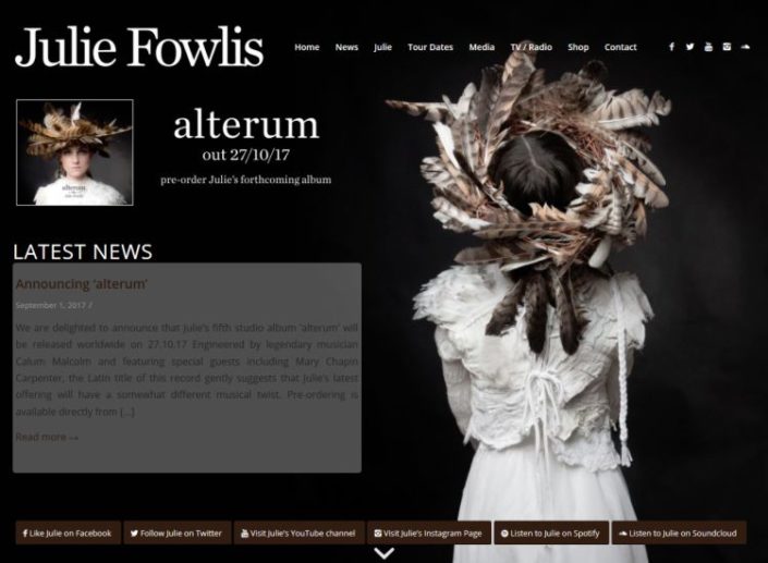 Website for Scottish singer Julie Fowlis
