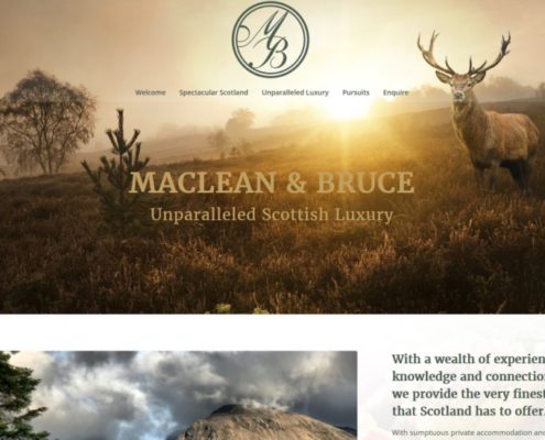 Website for Scottish Luxry Experiences Operator, Maclean & Bruce