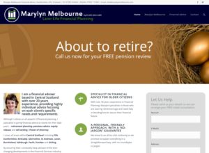 Website for Financial Adviser Marylyn Melbourne