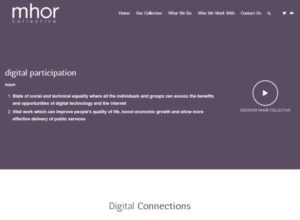 Website for Digital Inclusion agency, Mhor Collective