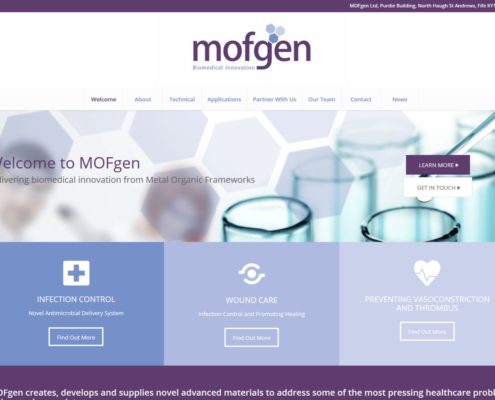 Website for Mofgen, a Fife-based Medical Science Organisation