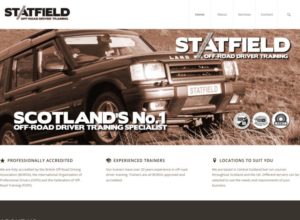 Website for Off-Road Driver Training company, Statfield Training