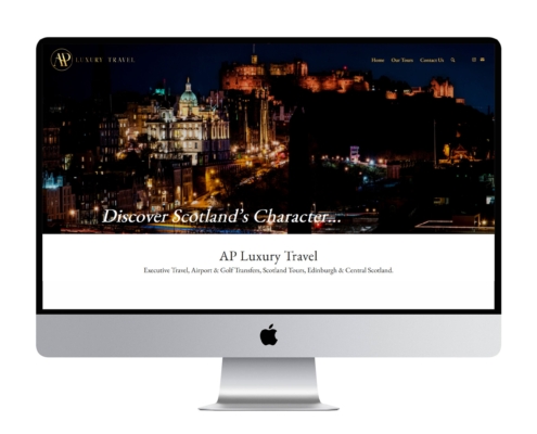 Logo, branding and website for AP Luxury Travel