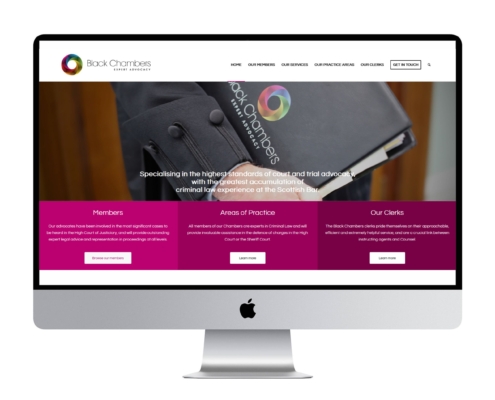 Website for Black Chambers Expert Advocacy