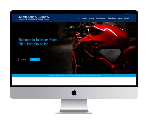 Website for Motorcyle Bodyshop Jackson's Bikes