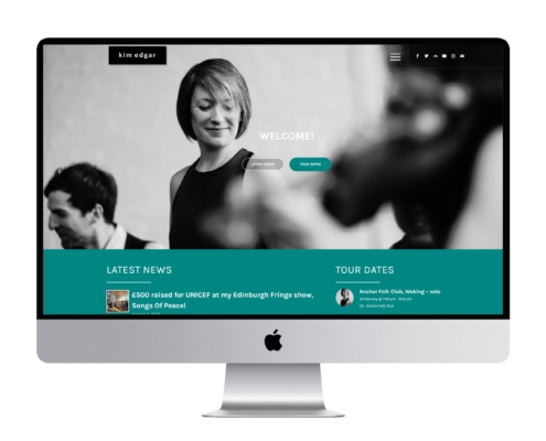 Logo, branding and website for Scottish singer and musician Kim Edgar